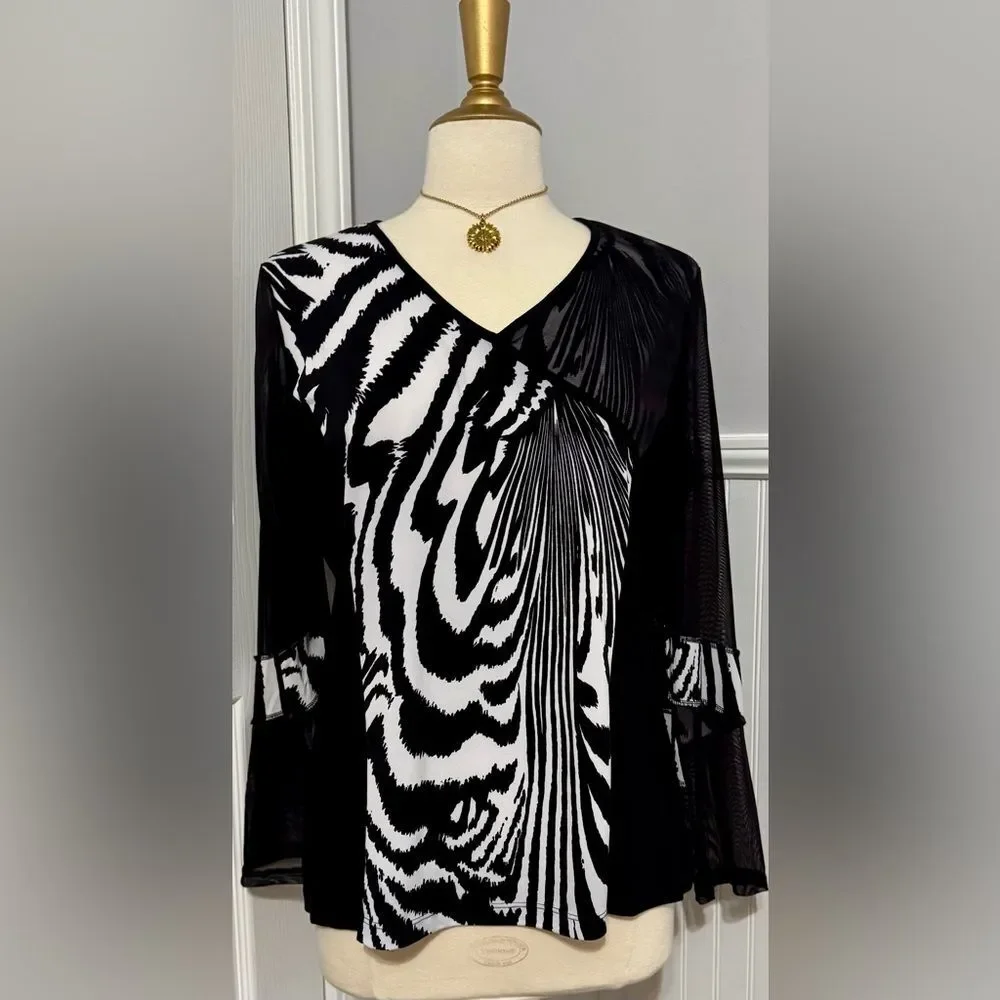 Picadilly Fashions black & white top! - Picture 6 of 14